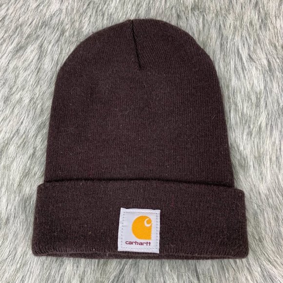Carhartt Other - USA - Carhart Mens Acrylic Brown Beanie Winter Knit Beanie Cap/Hat A18